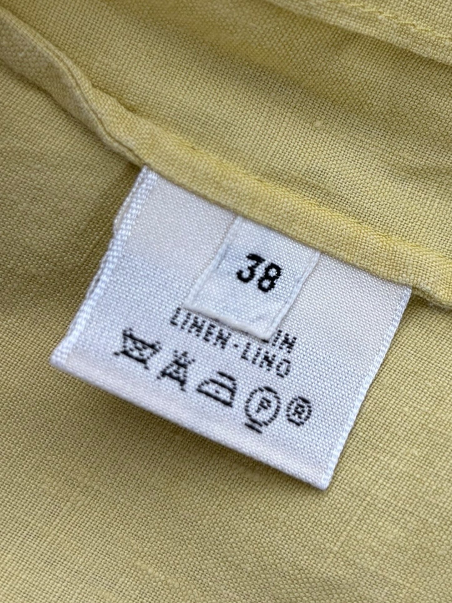 Hermes by Martin Margiela SS01 Yellow Linen Shirt