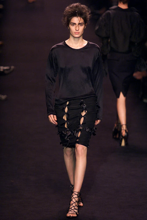 Yves Saint Laurent by Tom Ford F/W 2002 Ribbon Tie Silk Skirt