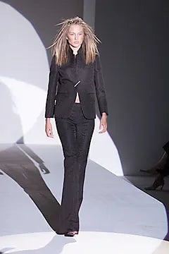 Gucci by Tom Ford Spring 2000 Black Embossed Pants