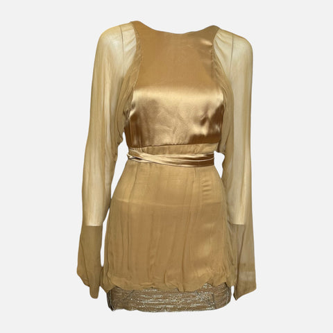 Gucci F/W 2006 Sheer Silk-Panelled Chain-Embellished Mini Dress