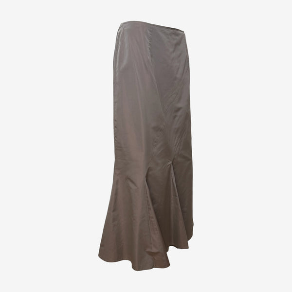 Blumarine 2000s Taupe Bias-Panelled Mermaid Midi Skirt