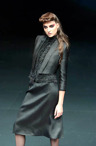 Alexander McQueen S/S 2002 Black Ruffled Tuxedo Shirt
