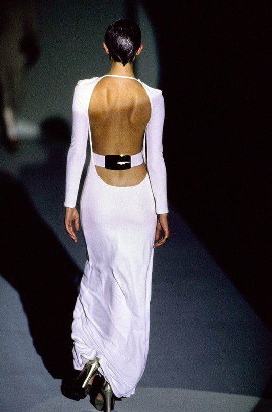 Gucci by Tom Ford Fall 1996 Backless Black Maxi Dress