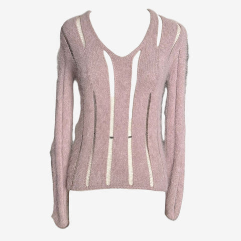 Yves Saint Laurent by Tom Ford F/W 2001 Pink Mohair Knit Sweater