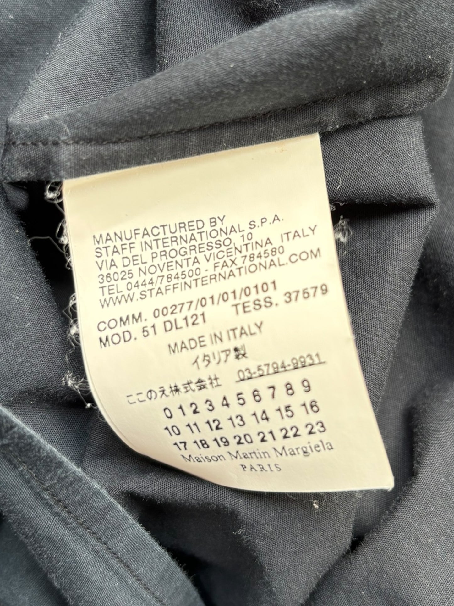 Martin Margiela SS11 Tie Navy Shirt