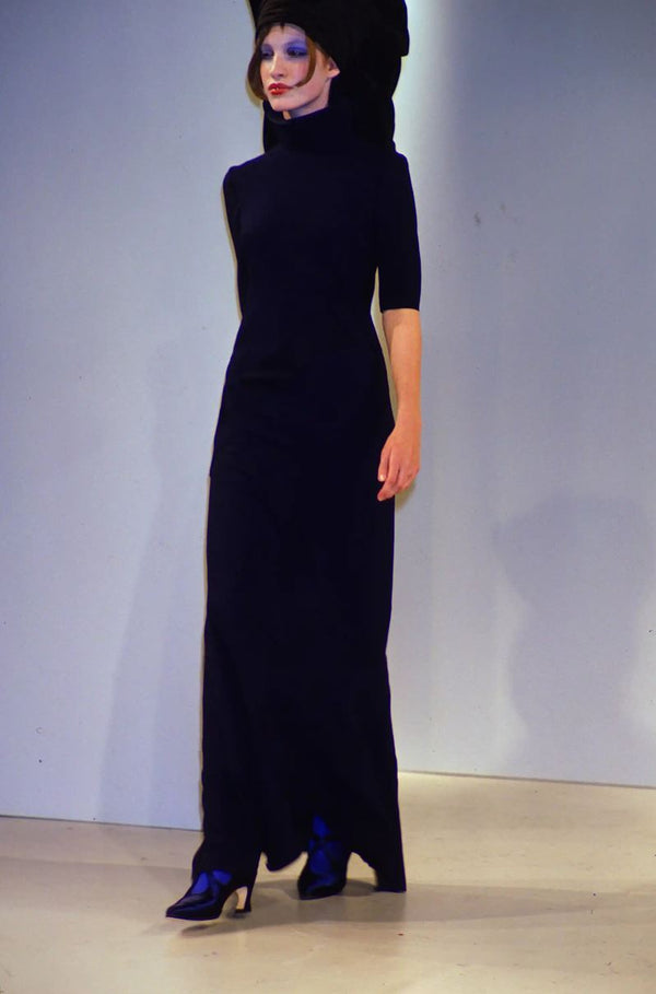 John Galliano F/W 1989 "Nancy Cunard" Documented High Neck Bias-Cut Evening Gown