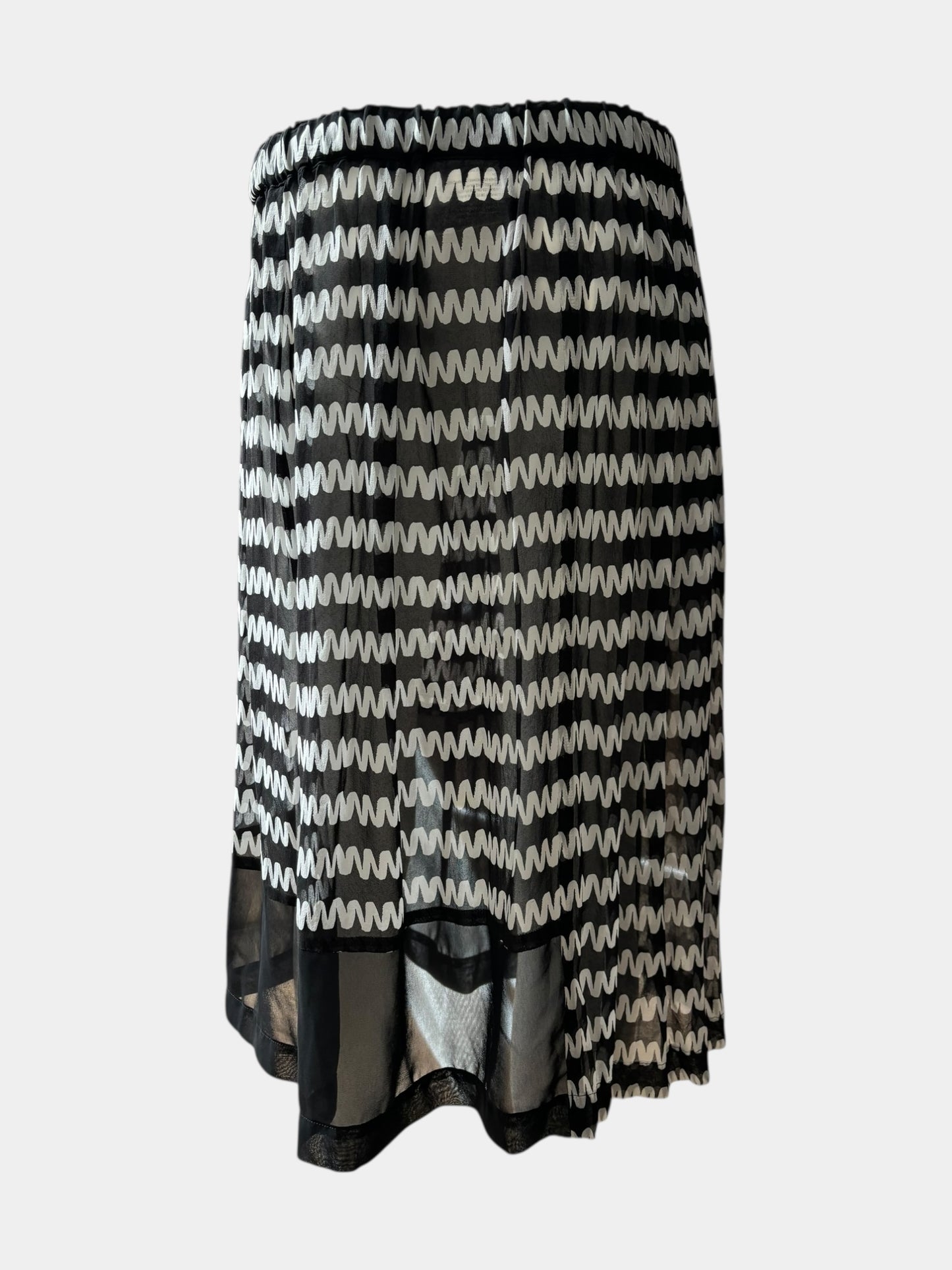 Comme Des Garcons SS11 Sheer Transparent Pencil Printed Skirt