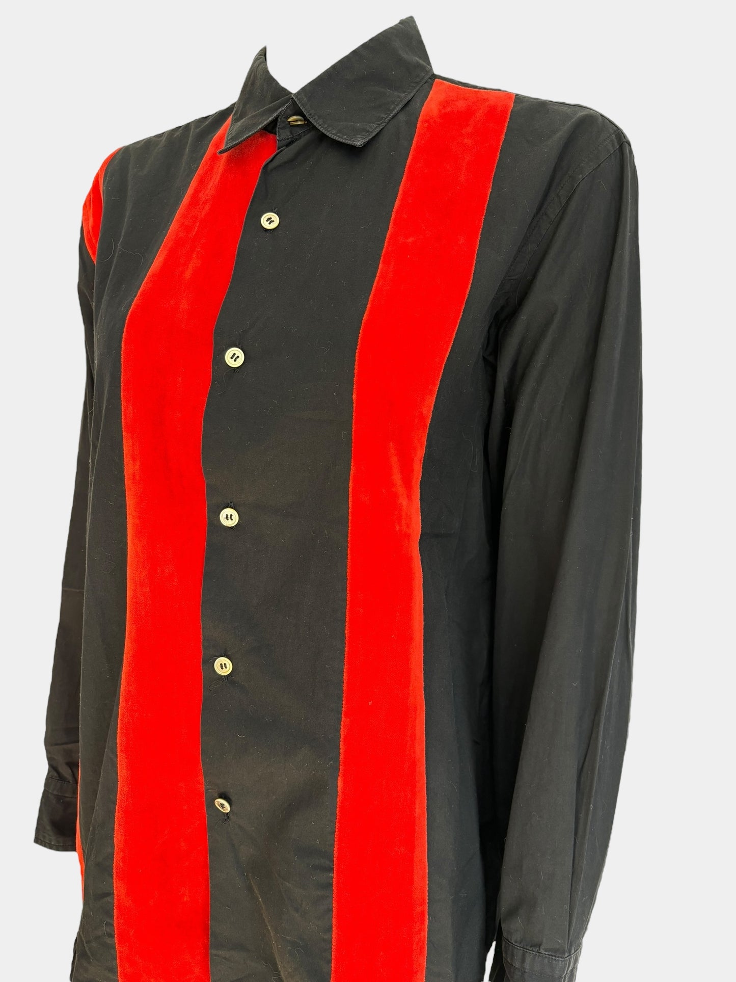 Comme Des Garcons FW88 Velvet Striped Shirt