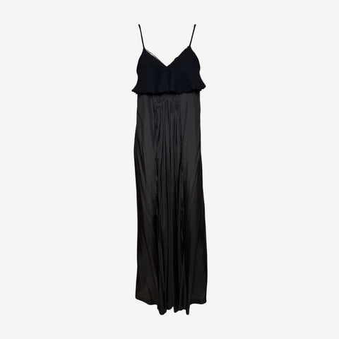 Comme Des Garçons F/W 1994 Black Felted Wool Bodice Maxi Slip Dress