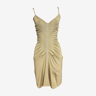 Plein Sud S/S 2004 Beige Drape Dress
