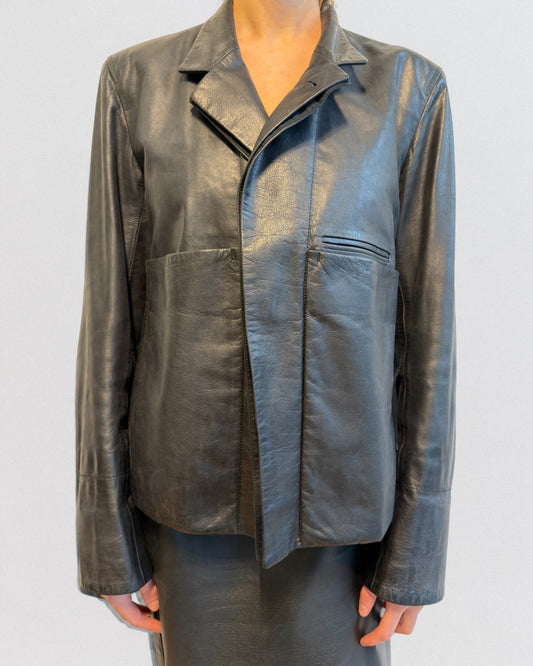 Ann Demeuleemester Fall 2015 Leather Jacket