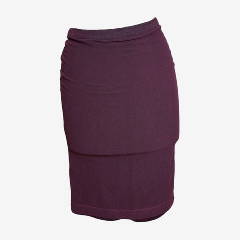 Dolce & Gabbana F/W 1997 Mesh Burgundy Midi Skirt