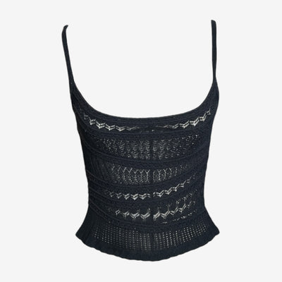 Christian Dior by John Galliano S/S 2000 Black Knitted Top.
