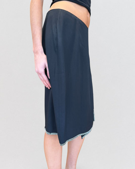 Martin Margiela SS2006 Black Skirt with Rhinestone Trim