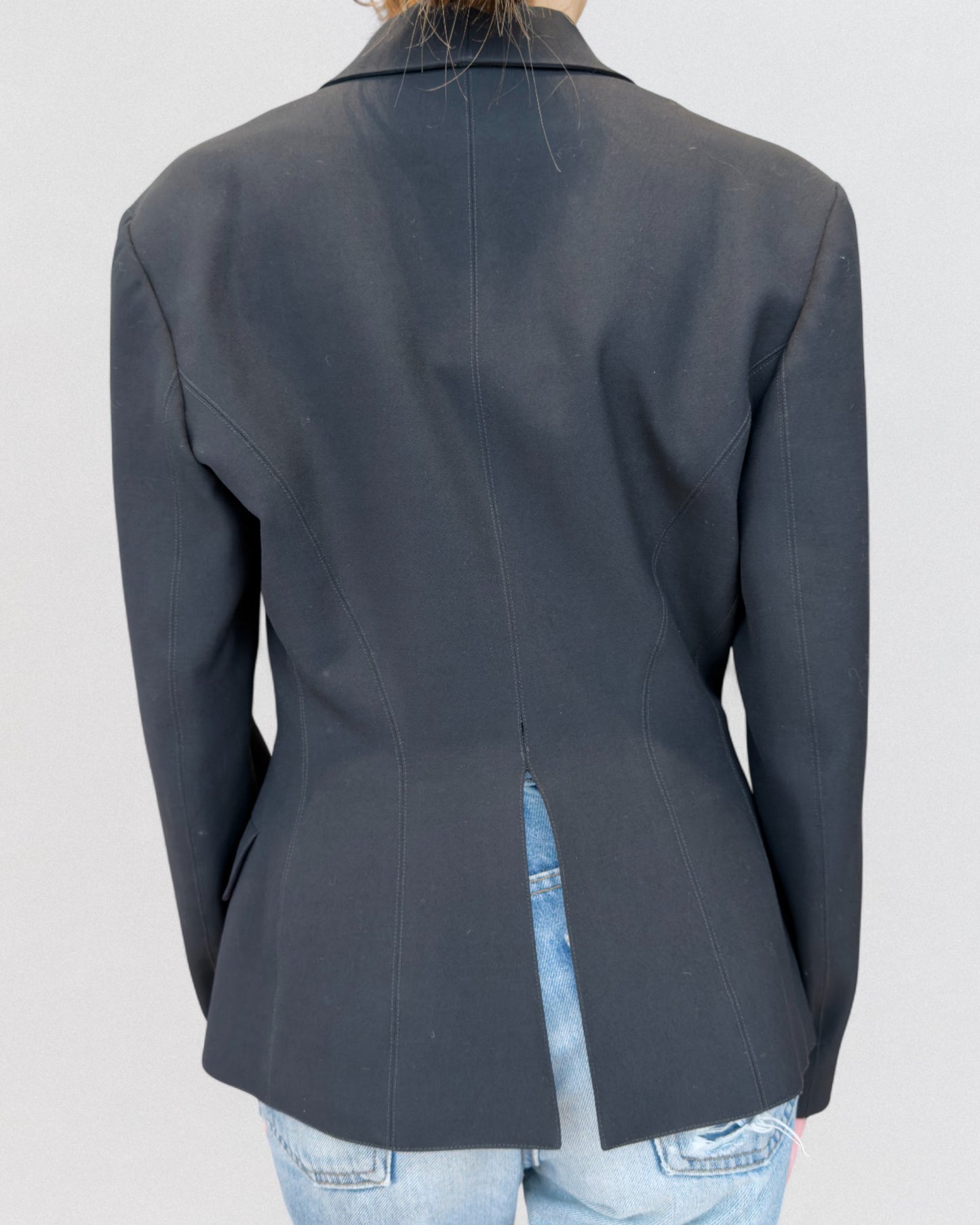 Documented Alaïa Fall 1992 Shawl Collar Black Blazer Jacket