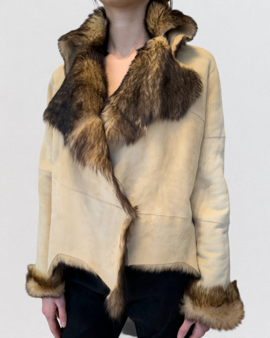 Plein Sud Fall 2002 Leather and Fur Jacket