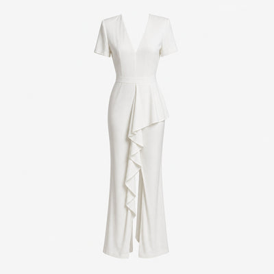 Alexander McQueen S/S 2017 White Silk Wrap Gown