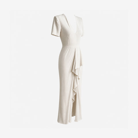 Alexander McQueen S/S 2017 White Silk Wrap Gown