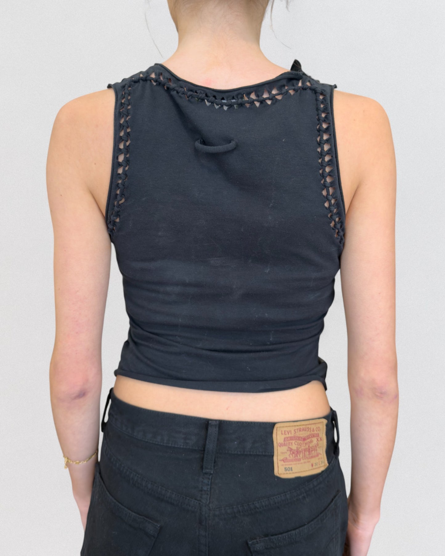 Jean Paul Gaultier Spring 2001 Leather Asymetrical Tank Top