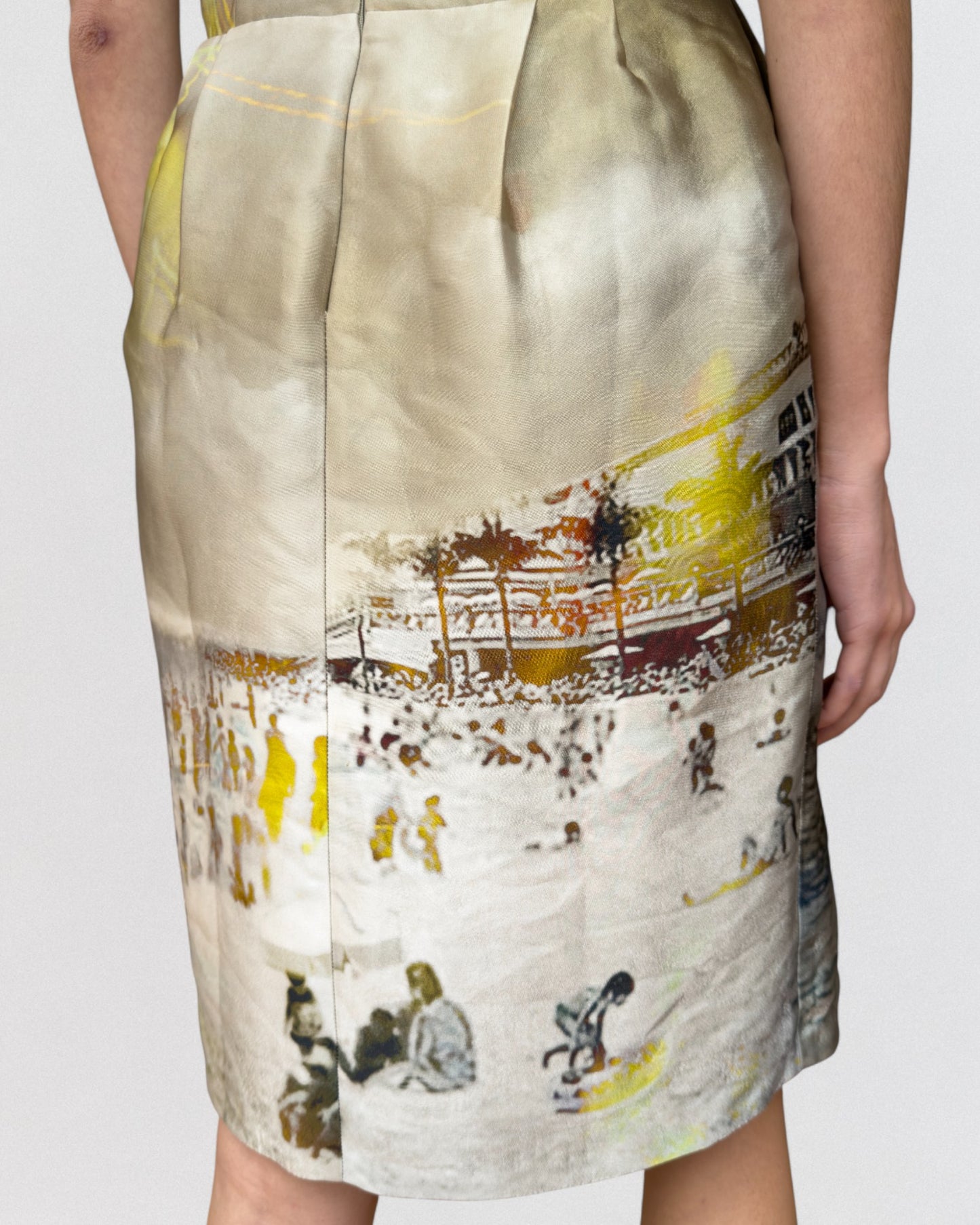 Prada Spring 2010 Printed Silk Halter Neck Mini Dress