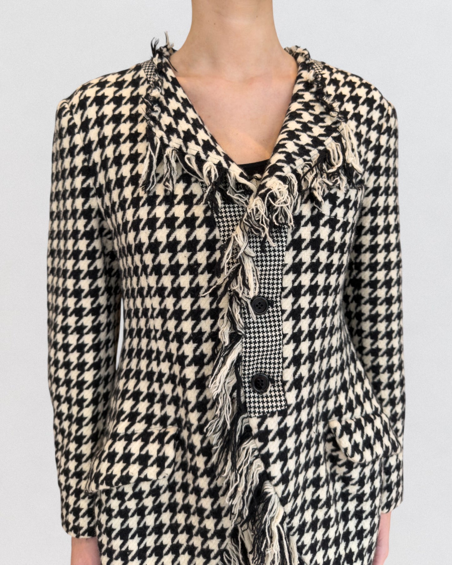 Yohji Yamamoto Fall 2003 Houndstooth Wool Tailcoat