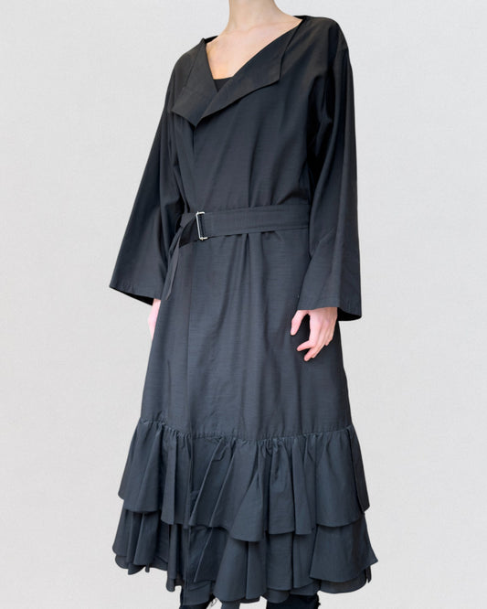 Yohji Yamamoto Spring 1999 Ruffled Linen Coat
