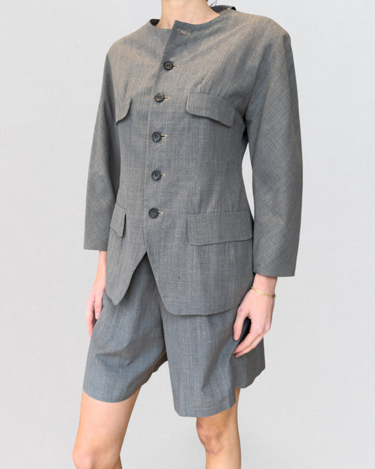 Yohji Yamamoto Spring 1984 Grey Wool Ensemble