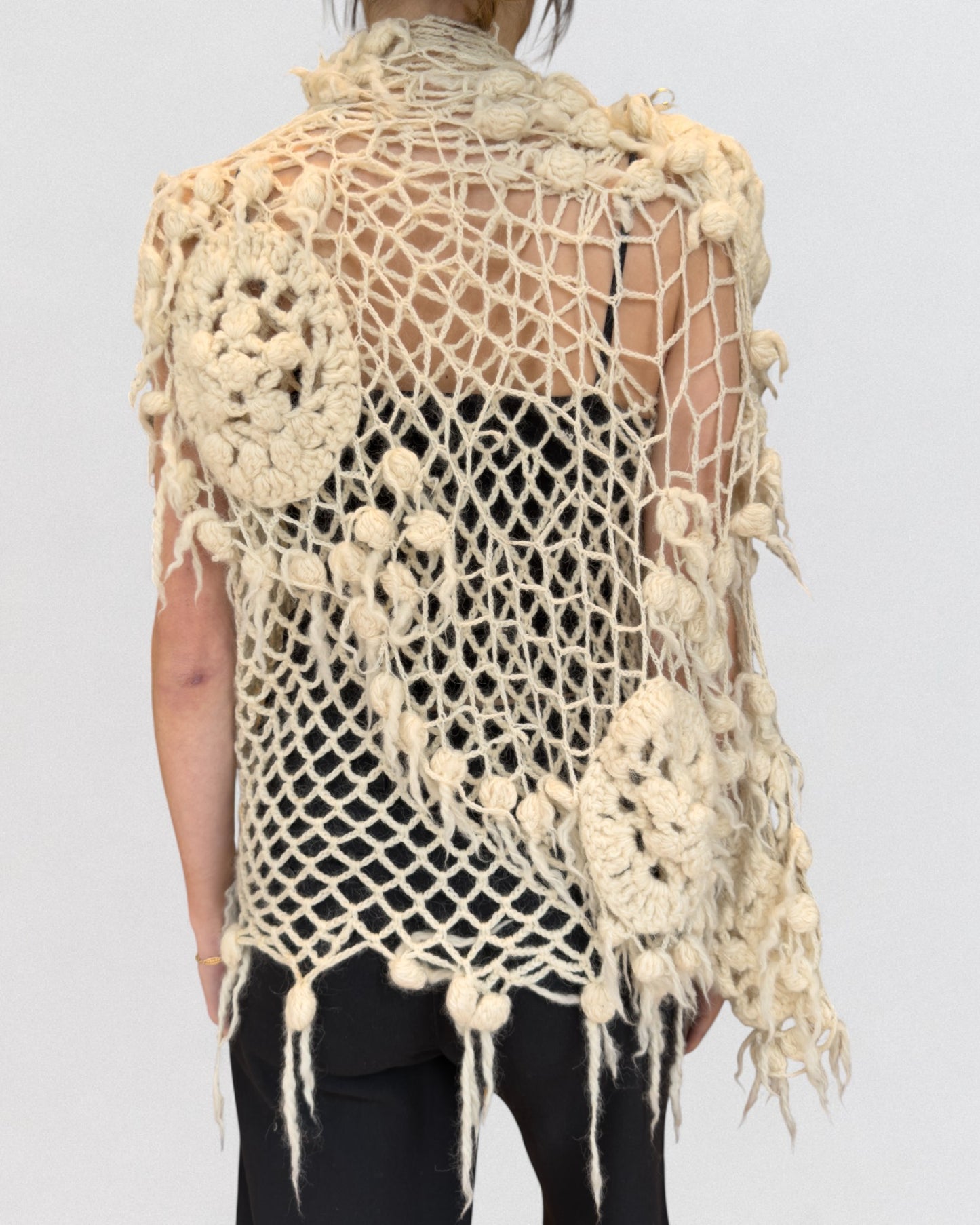 Junya Watanabe Fall 2004 Hand-Crocheted Wool Shawl Cardigan