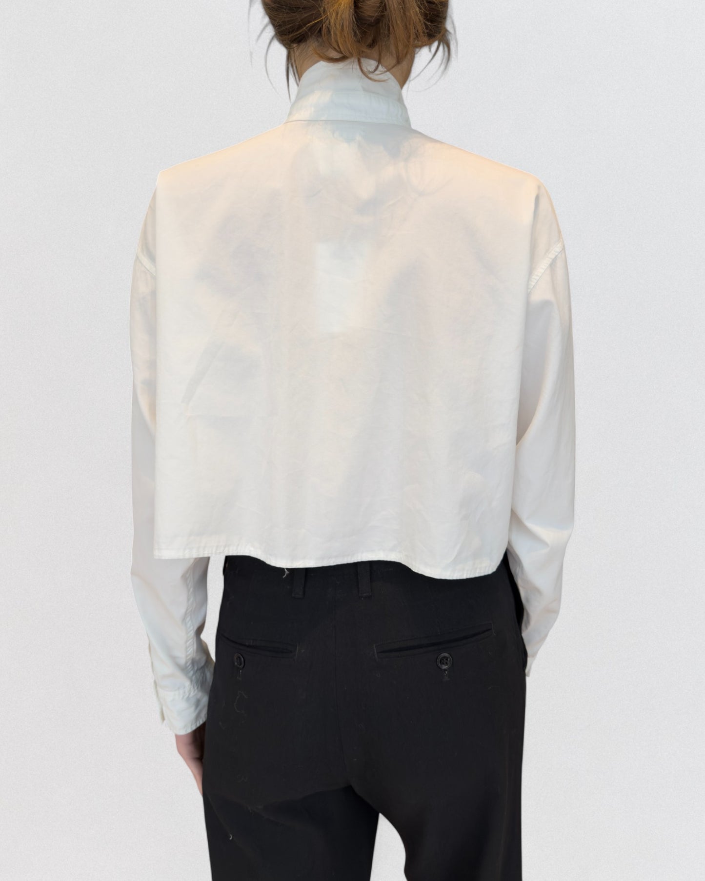 Documented Yohji Yamamoto Debut Fall 1981 Cropped White Shirt
