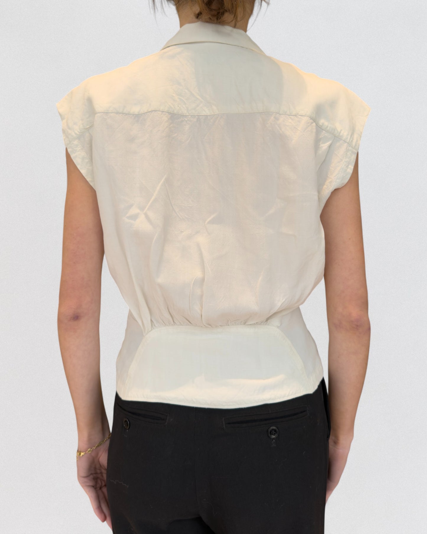 Alaïa Spring 1987 Raw Silk Blouse