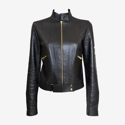 Gucci S/S 1999 Black Leather Moto Jacket