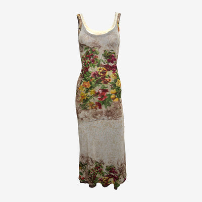 Jean Paul Gaultier SS1999 Floral-Print Mesh Maxi Dress