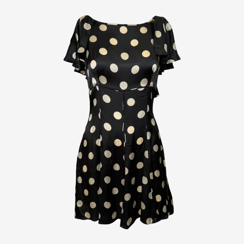 Dolce & Gabbana S/S 1995 Polka Dot Flutter Sleeve Mini Dress