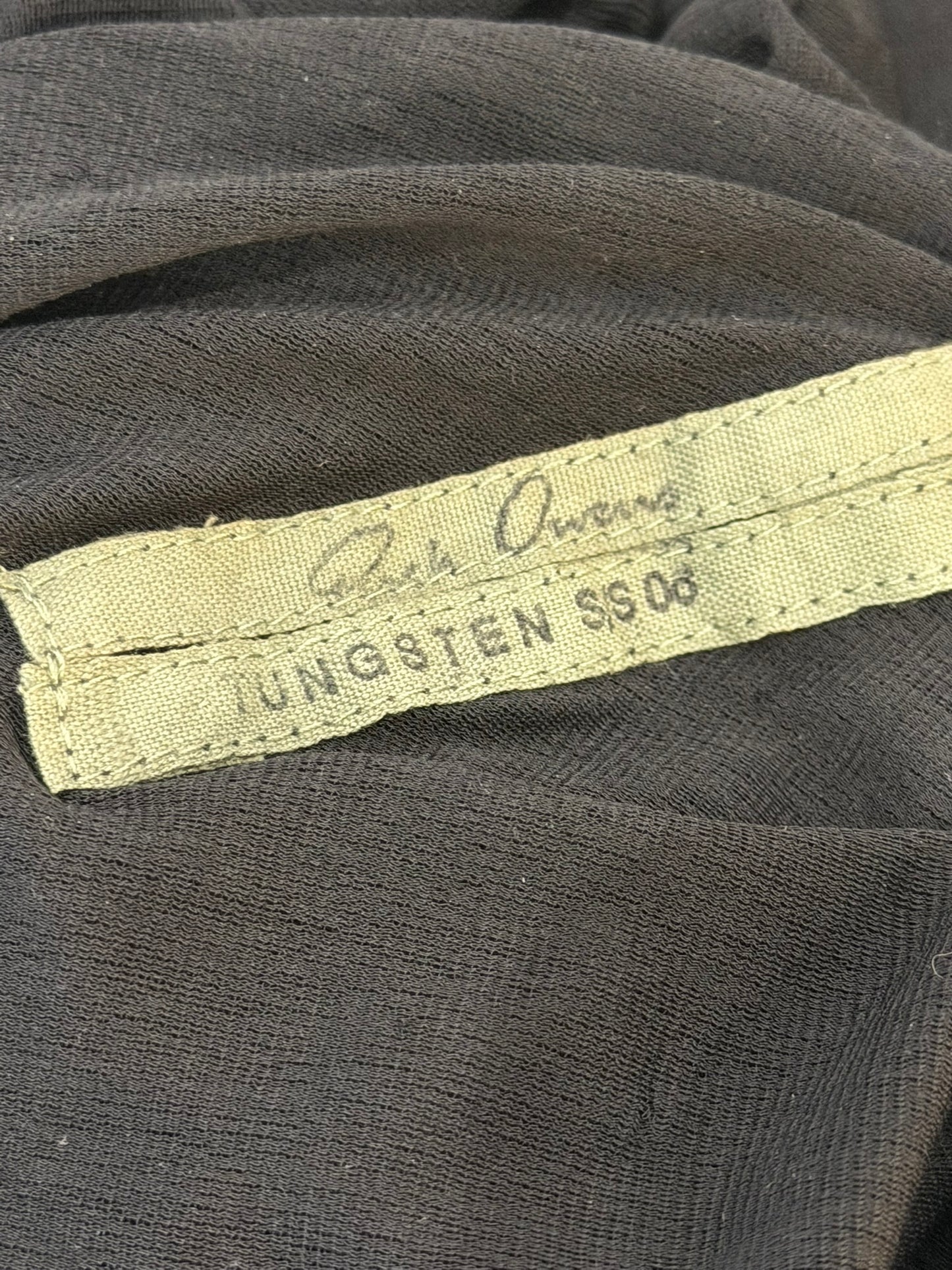 Rick Owens S/S 2006 Tungsten Black Silk Evening Mermaid Gown