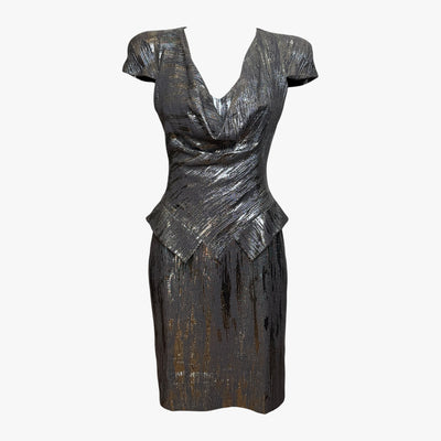 Alexander McQueen F/W 2009 The Horn of Plenty Metallic Lamé Dress