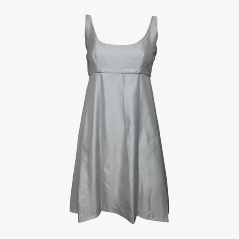 Prada S/S 1999 Grey Silk Sheer Empire Waist Dress