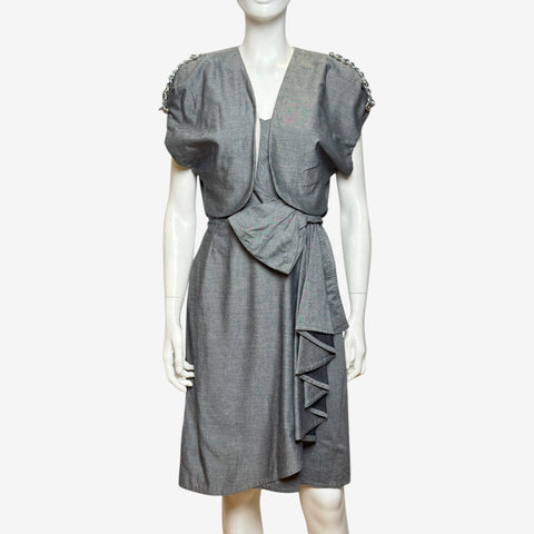 Gianni Versace S/S 1982 Chain Strap Dress with Matching Bolero
