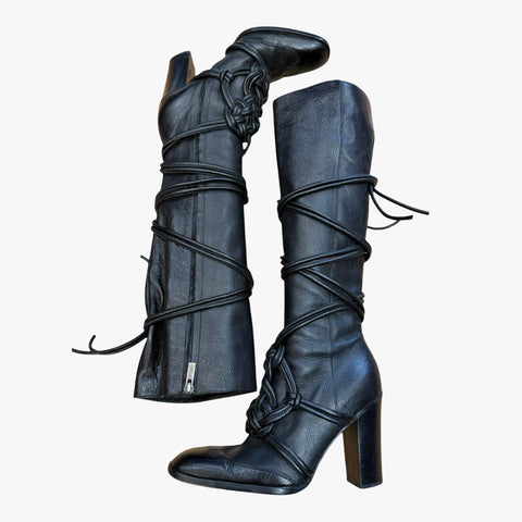 Yves Saint Laurent by Tom Ford F/W 2001 Lace Knee High Boots