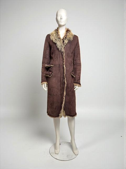 Gucci Fall 1998 by Tom Ford Shearling Brown Fur Coat