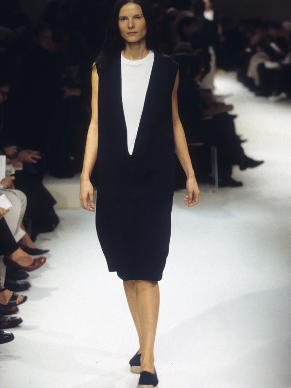 Hermès by Martin Margiela S/S 2000 Linen V-Neck Dress