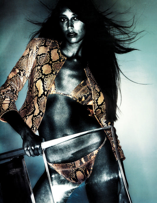 Plein Sud Spring 2000 Documented Python Snakeskin Leather Jacket