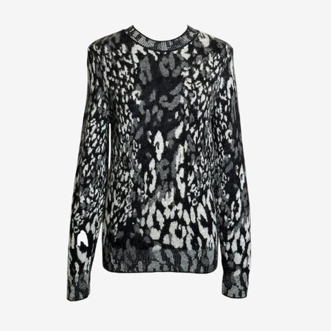Saint Laurent F/W 2019 Snow Leopard Knit Sweater
