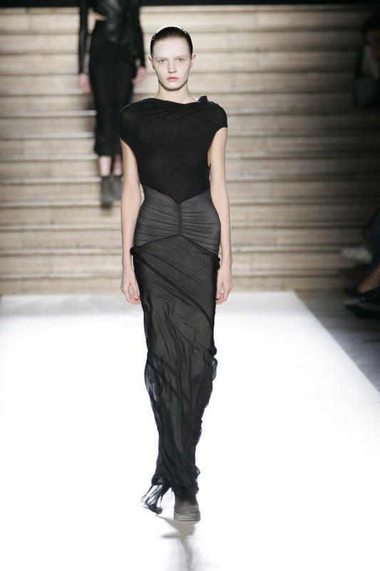Rick Owens Spring 2006 Tungsten Black Silk Bias Gown