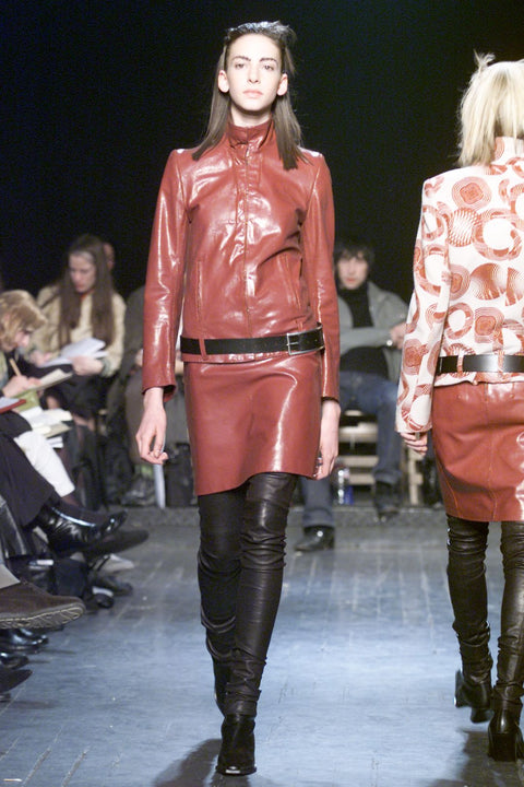 Ann Demeulemeester F/W 2001 Belted Leather Jacket