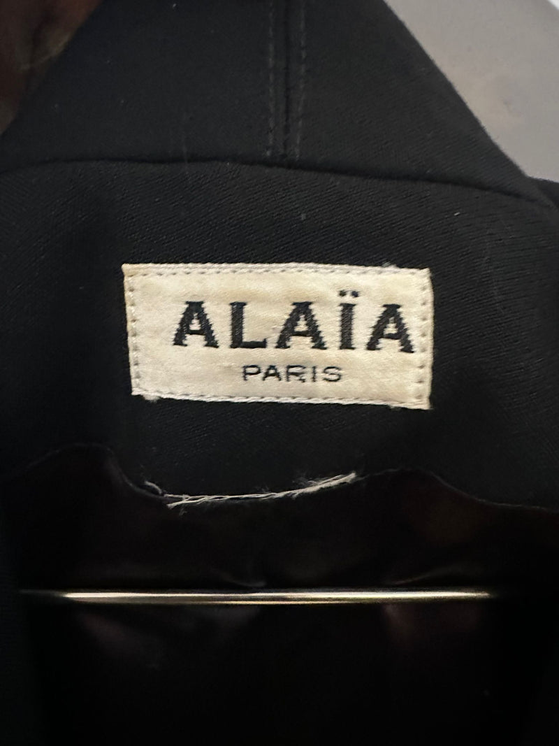 Alaïa F/W 1992 blazer flat lay, showing sleeve length and overall silhouette
