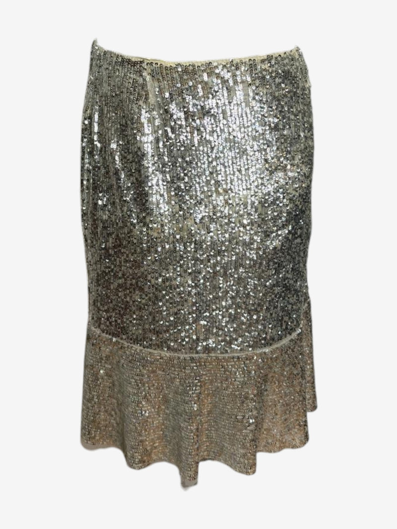 Blumarine F/W 2003 sequined skirt, dramatic flared hemline