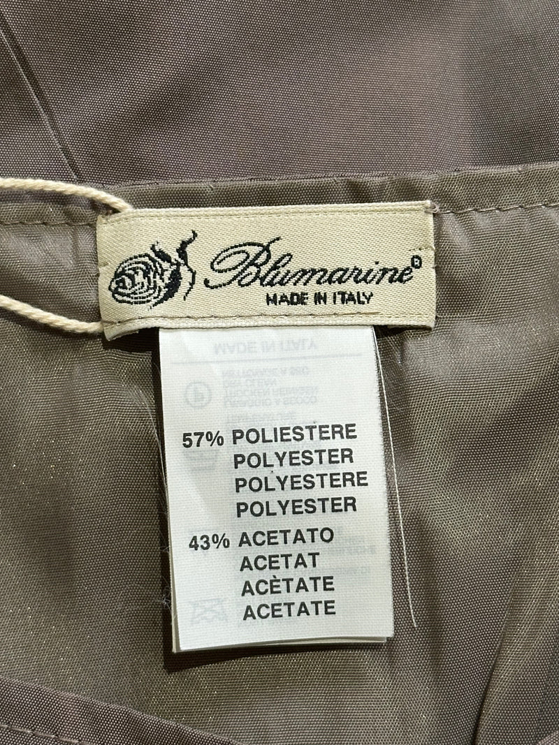 Blumarine 2000s Taupe Bias-Panelled Mermaid Midi Skirt
