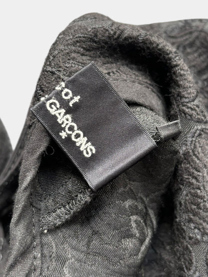 Comme Des Garcons Tricot SS07 Jacquard Embroidery Black Tunic Top