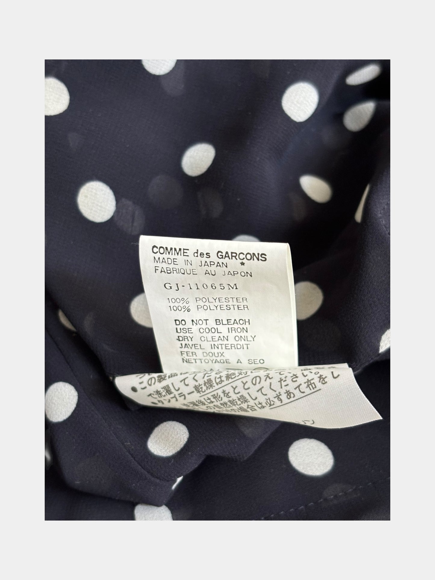 Comme Des Garcons SS89 Polka Dot Sheer Blazer Jacket
