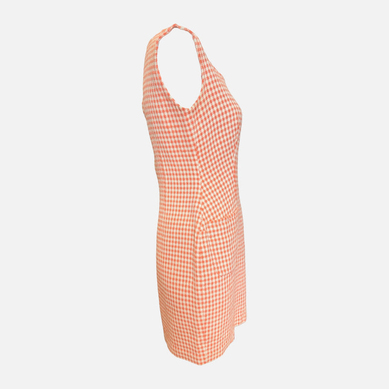 Prada S/S 1992 Coral Gingham Mini Dress